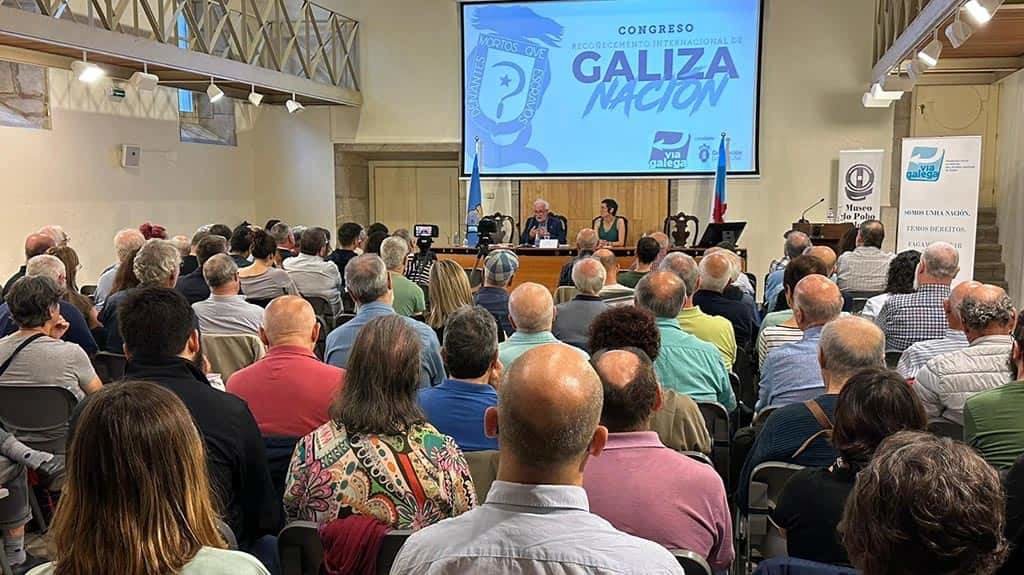 O congreso de Vía Galega, hoxe no Museo do Pobo Galego. (Foto: Vía Galega).