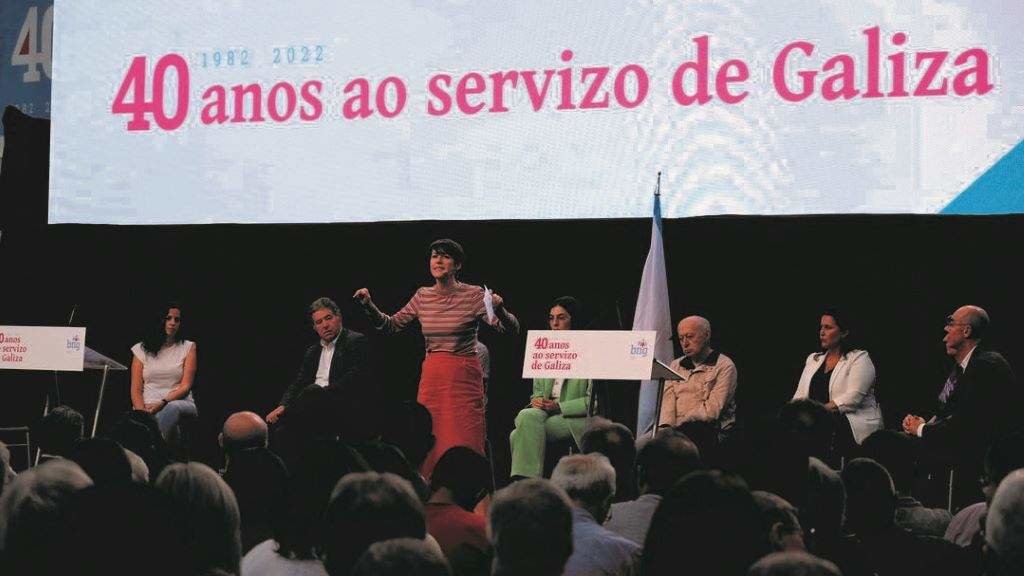 Acto de conmemoración do 40 aniversario da fundación do BNG non frontón de Riazor (A Coruña) o 25 de setembro de 2022. (Foto: Nós Diario)