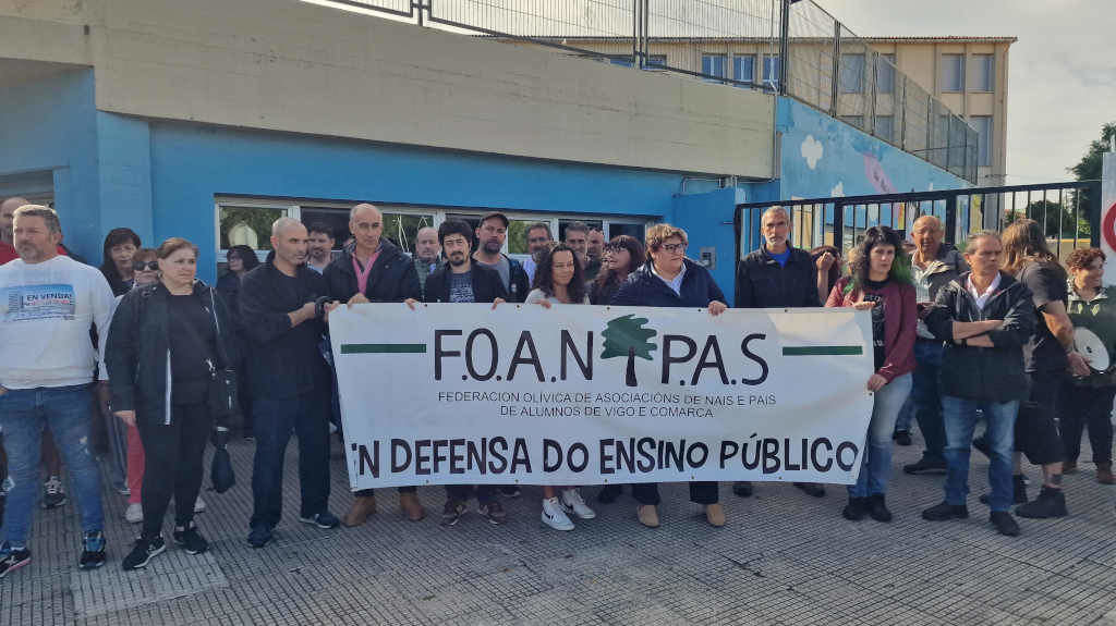 Protesta de Foanpas esta quinta feira en Vigo (Foto: Pedro Davila / Europa Press).