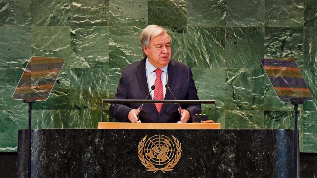 O secretario xeral da ONU, António Guterres. (Foto: Li Rui)