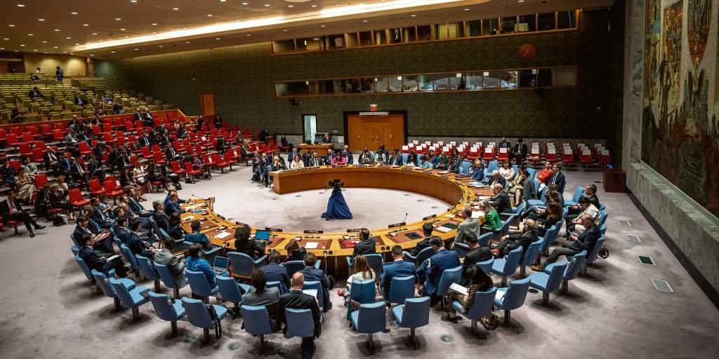 Reunión na madrugada desta sexta feira do Consello de Seguridade da ONU. (Foto: Michael Kappeler / DPA)