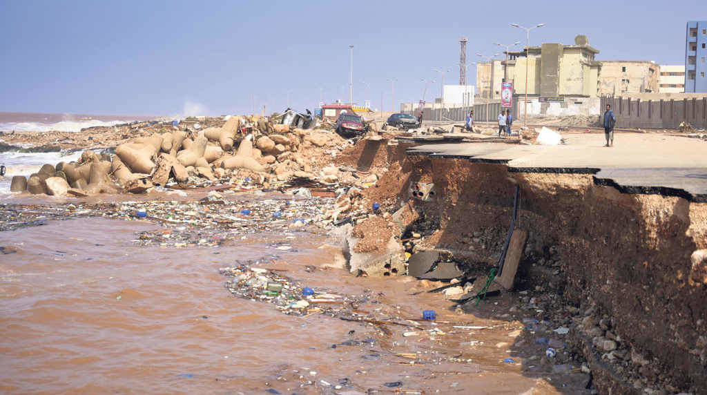Vista xeral da destrución tras as devastadoras inundacións que afectaron o leste de Libia e mataron miles de persoas (Foto: ZUMA Press ).