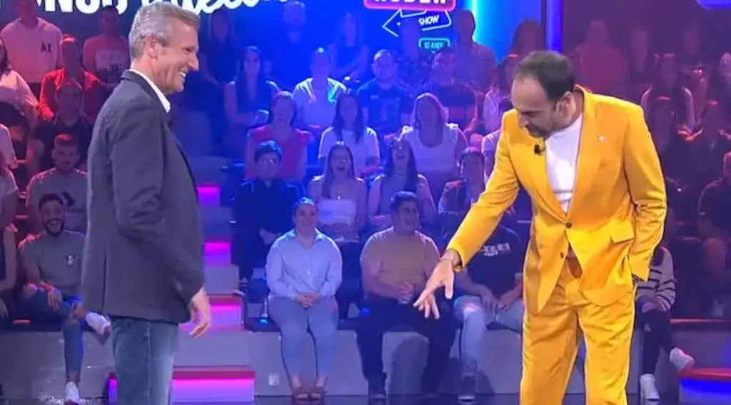 Alfonso Rueda e Roberto Vilar esta quinta feira (Foto: TVG).