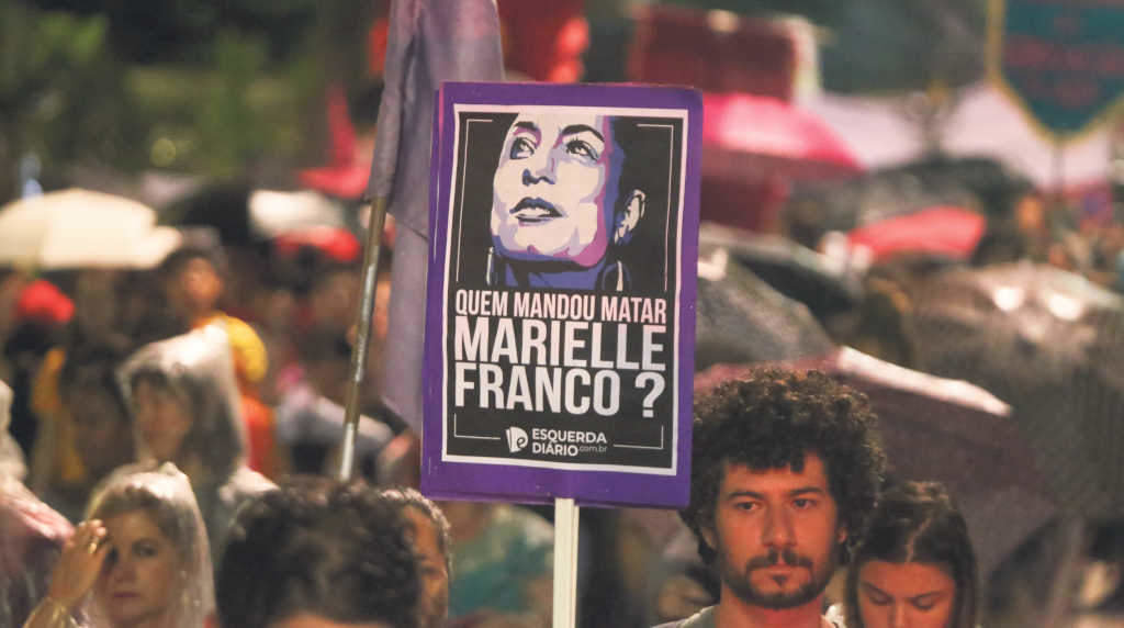Concentración en São Paulo en protesta polo asasinato de Marielle Franco (Foto: Fábio Vieira / Fotorua / Zuma Press).