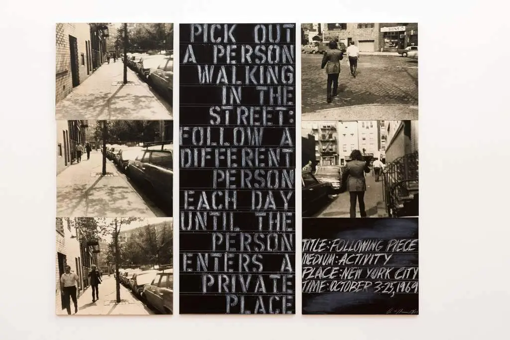 Vito Acconci, 'The Folowing Piece', 1969