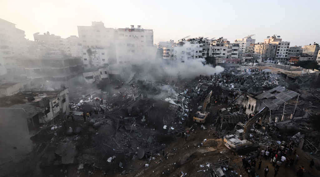 Vista xeral de Gaza após ataques israelís (Foto: Mohammed Abu Elsebah / dpa).