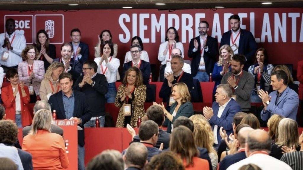 Intervención de José Ramón Gómez Besteiro no Comité Federal do PSOE deste sábado. (Foto: Europa Press)