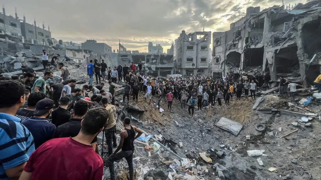 Edificios reducidos a cascallos en Jabalia, Gaza. (Foto: Fadi Wael Alwhidi / DPA)