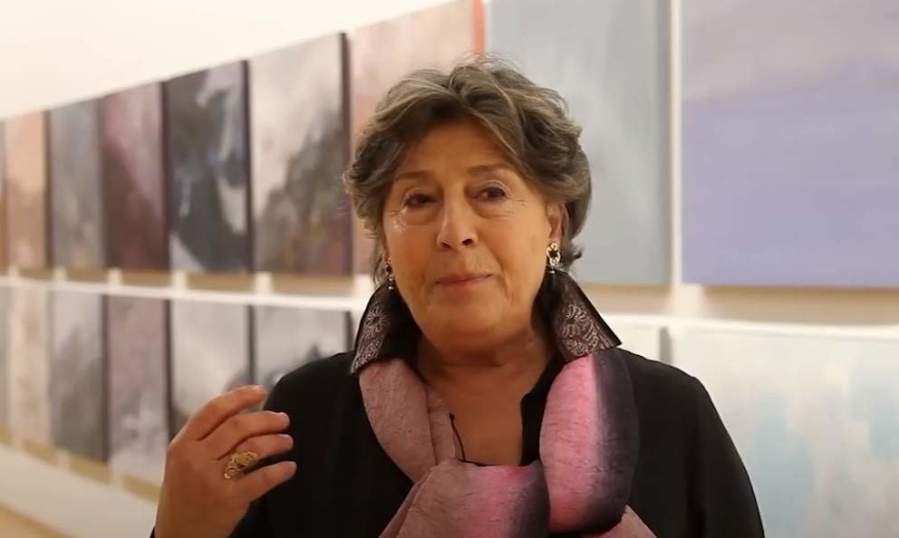 A pintora Aurichu Pereira, en 2011.