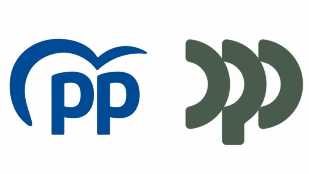O logo do PP e o novo logo da Deputación de Pontevedra (Foto: PSOE de Pontevedra).