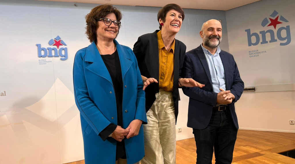 Carme da Silva, Ana Pontón e Néstor Rego (Foto: Europa Press).