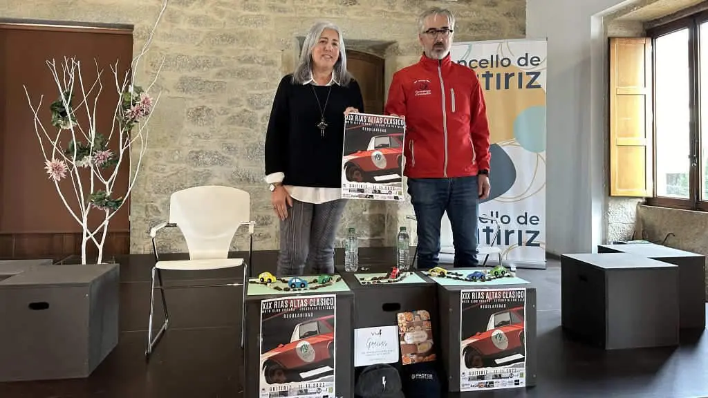 Marisol Morandeira e Eduardo Iglesias, onte na presentaci&oacute;n. (Foto: Concello de Guitiriz).