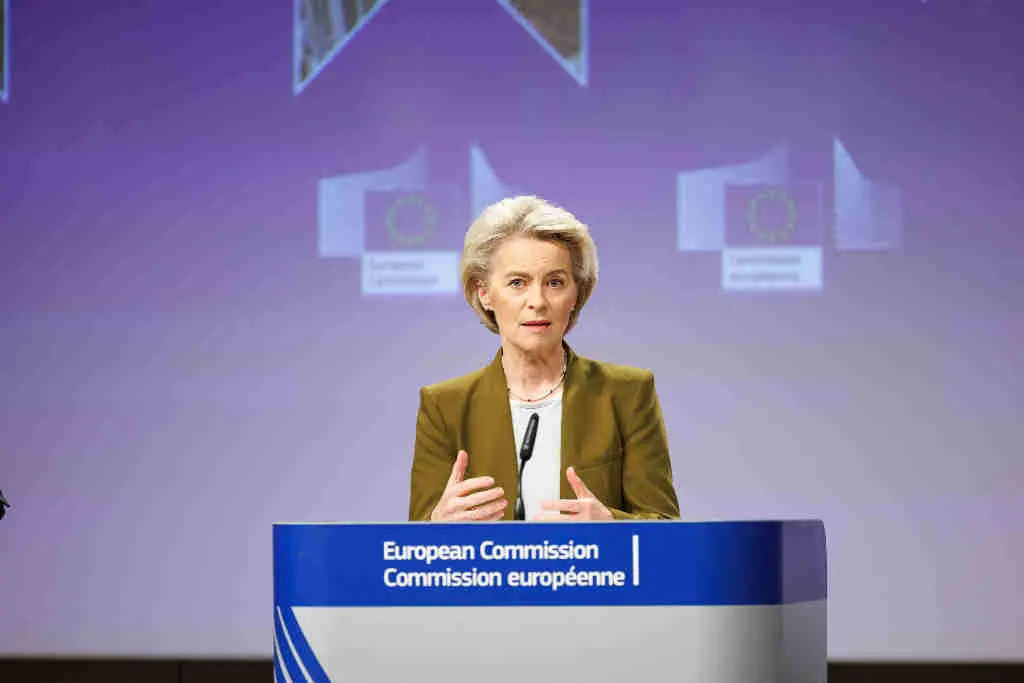 Von der Leyen, presidenta da Comisi&oacute;n Europea da UE. (Foto: Christophe Licoppe / European Comm / DPA)