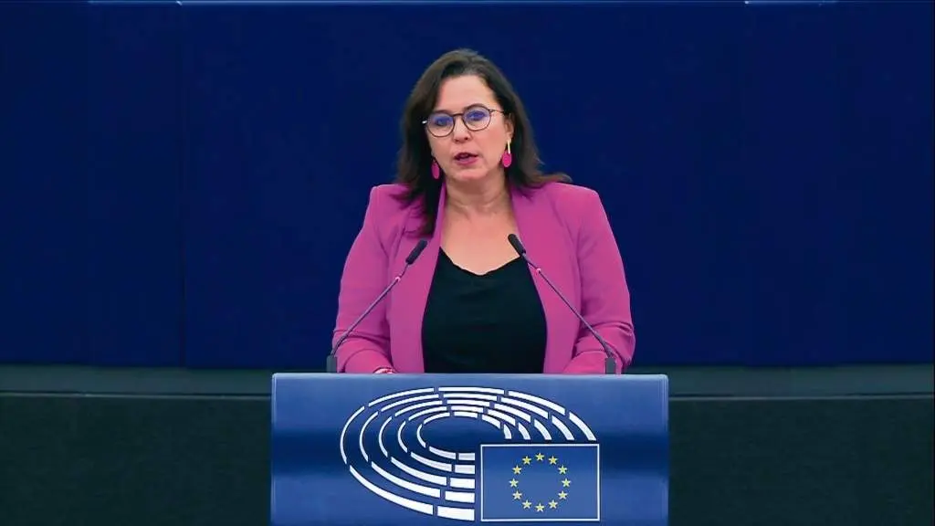 A eurodeputada do BNG, Ana Miranda, na Euroc&aacute;mara. (Foto: N&oacute;s Diario)