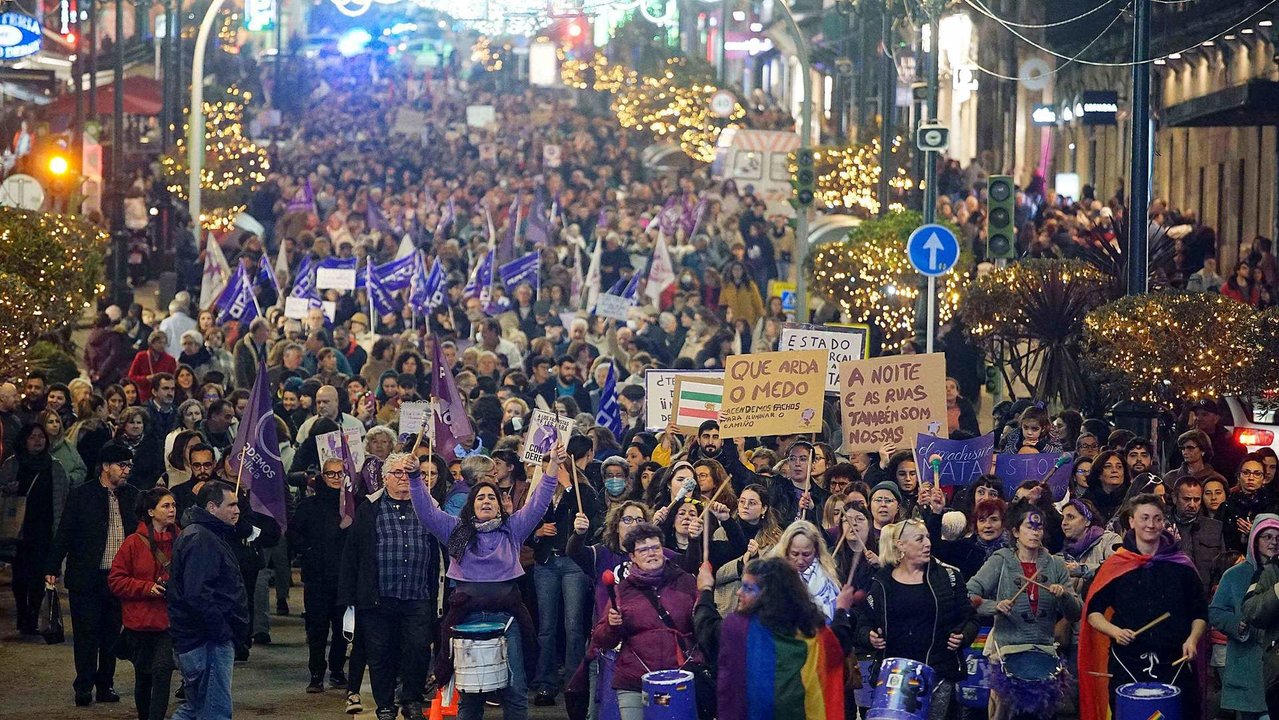 Manifestación do Día Internacional contra a Violencia Machista, o 25-N de 2022 en Vigo.  (Foto: Javier Vázquez-Europa Press)