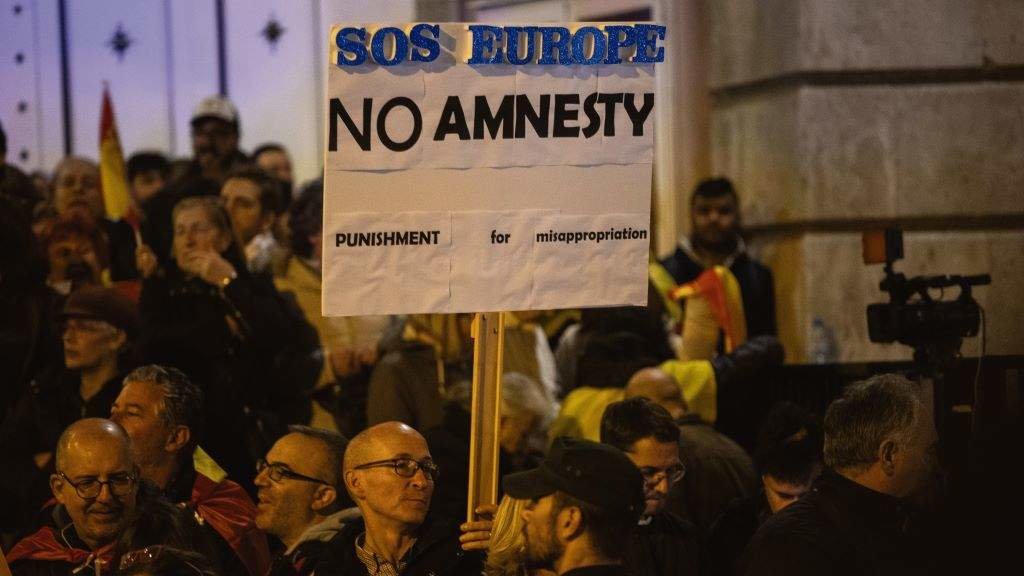 Manifestación convocada polo ultraespañolismo o pasado día 21, en Madrid. (Foto: Alejandro Martínez / Europa Press)