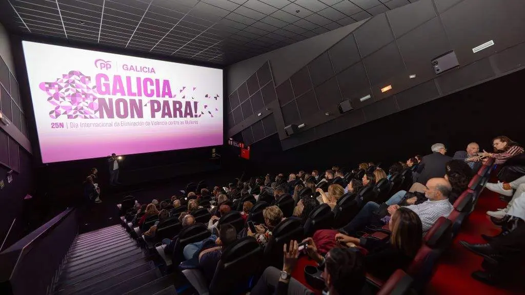 Representantes do PP conmemoraron o 25-N vendo 'Matria'. (Foto: N&oacute;s Diario)