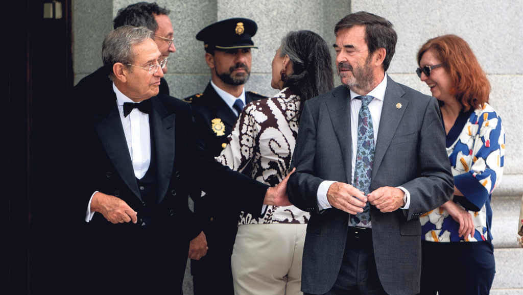 O presidente do Tribunal Supremo, Francisco Marín e o presidente do Poder Judicial, Vicente Guilarte, na apertura do ano judicial em setembro (Foto: Alberto Ortega / Europa Press).
