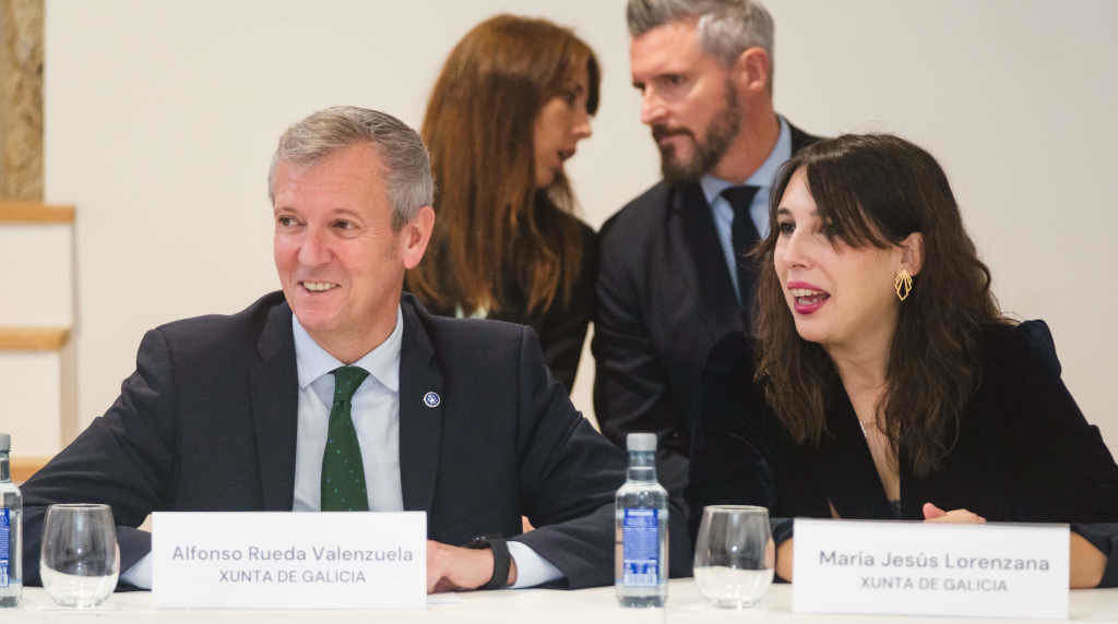 O presidente Alfonso Rueda e a conselleira María Jesús Lourenzá reprenderon a Xustiza por sentenzas contra eólicos (Foto: Xunta da Galiza).