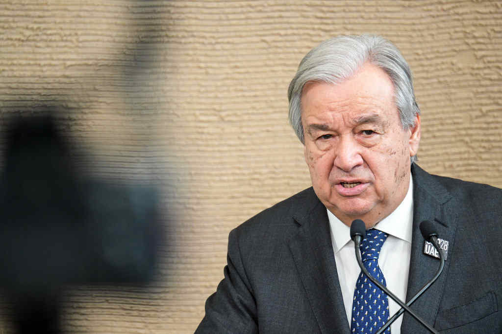 António Guterres, hoxe. (Foto: Hannes P. Albert / DPA)