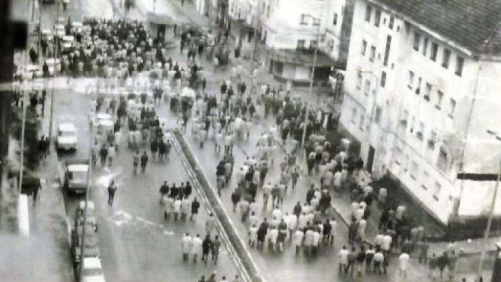 Protestas do 10 de marzo de 1972 en Ferrol. (Foto: Fundación 10 de marzo)
