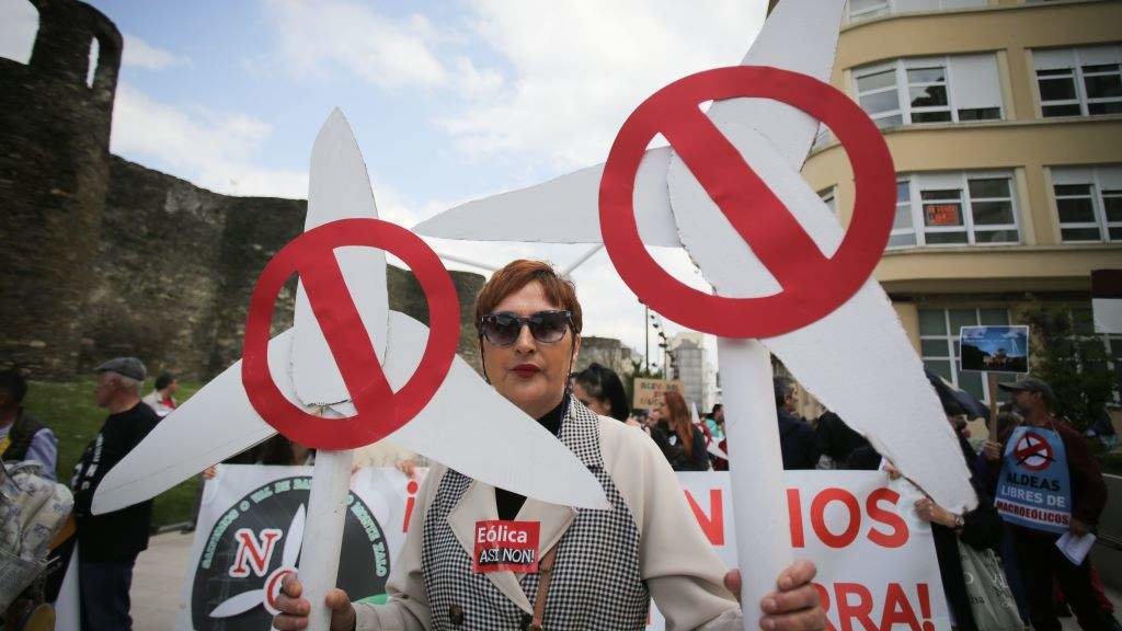 Manifestación contra proxectos eólicos, o pasado maio en Lugo. (Foto: Carlos Castro / Europa Press)