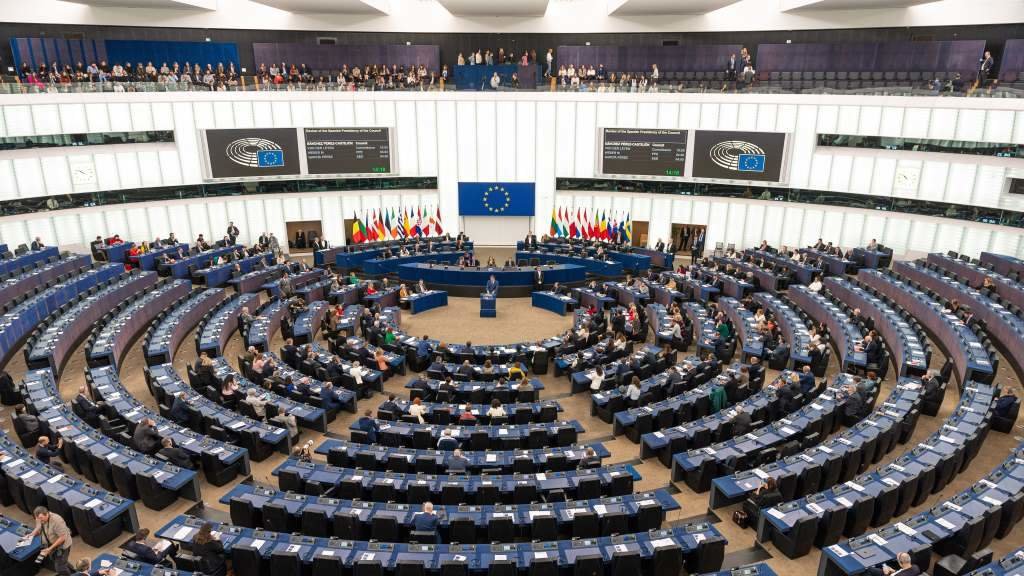 Pleno do Parlamento Europeo en Estrasburgo esta cuarta feira. (Foto: Álex Flores / Europa Press)