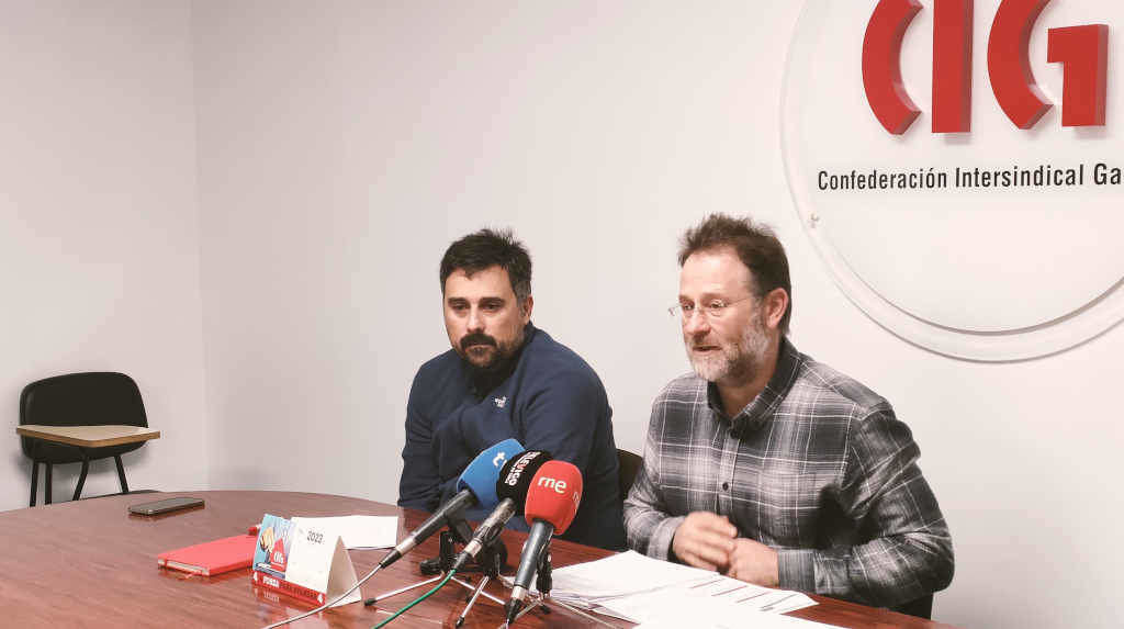 Francisco González Sío e Paulo Carril esta segunda feira en Vigo (Foto: Europa Press).