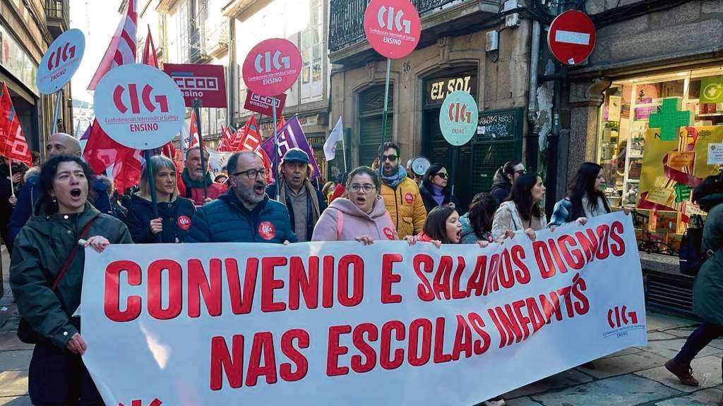 Manisfestación decorrida o pasado sábado en Compostela. (Foto: Nós Diario)