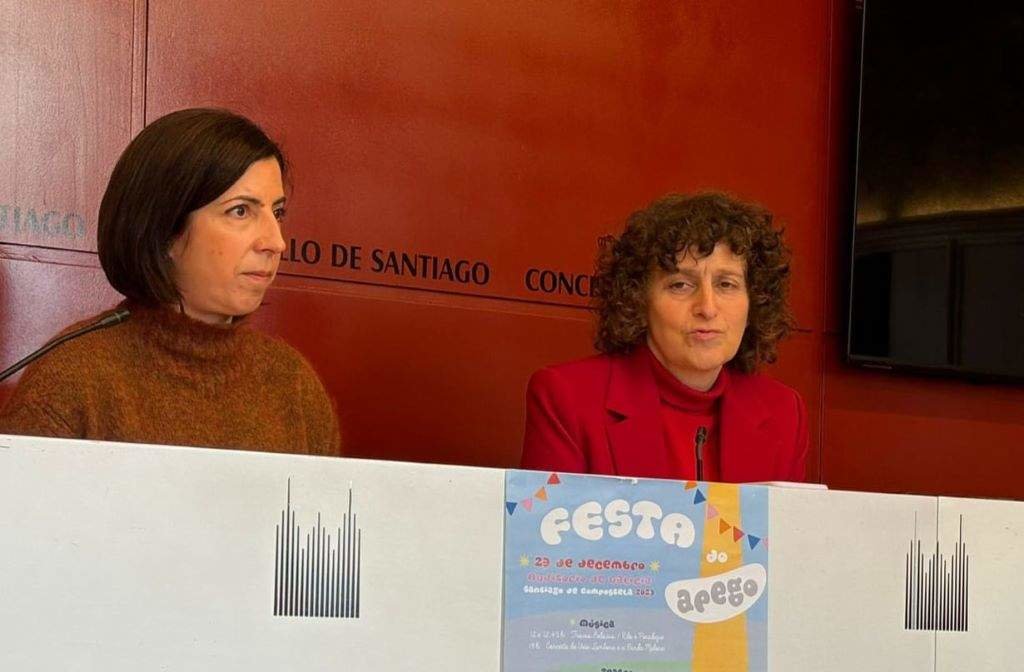 Marta Besada e a alcaldesa, Goretti Sanmartín.