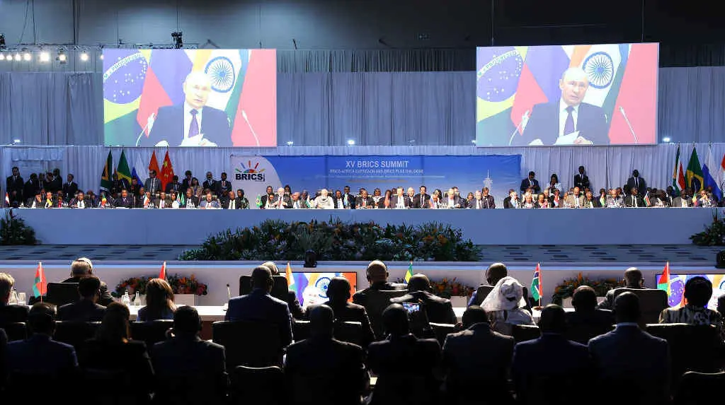 Cimeira do grupo Brics, que decorreu en agosto en Sur&aacute;frica. (Foto: Kremlin / DPA)