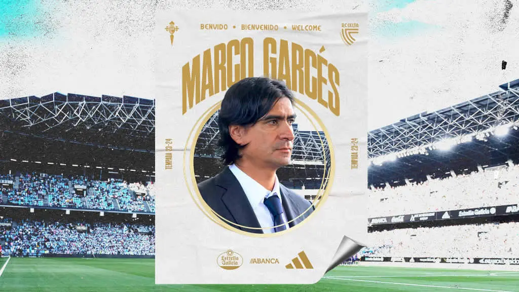 Imaxe de presentaci&oacute;n de Marco Garc&eacute;s no Celta (RC Celta).
