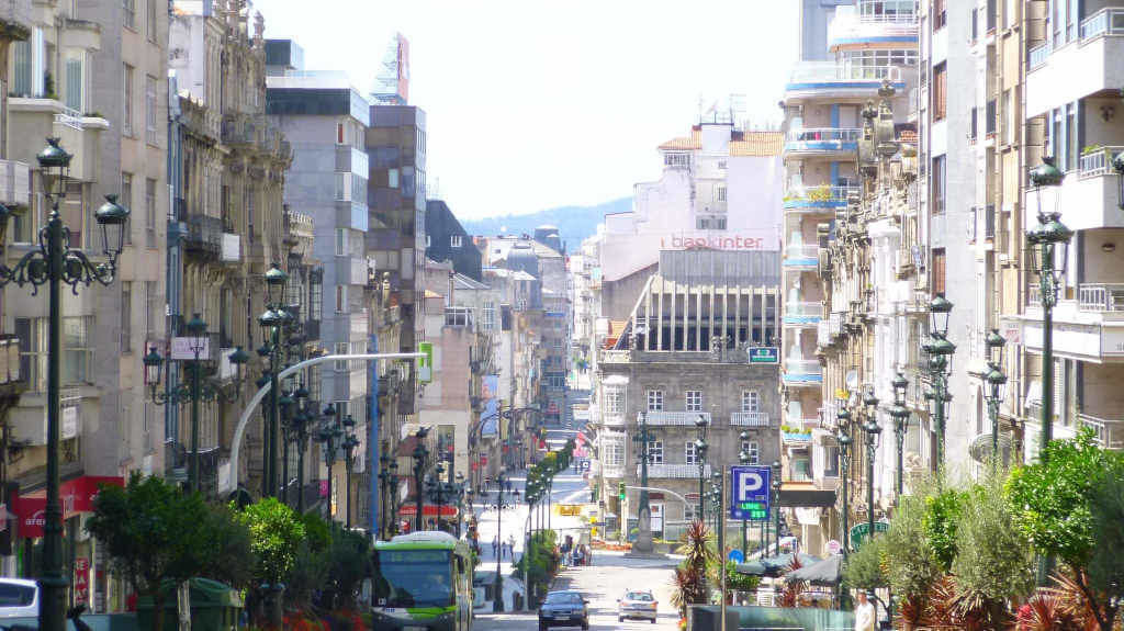 Rúa de Urzáiz, en Vigo (Foto: Zarateman).