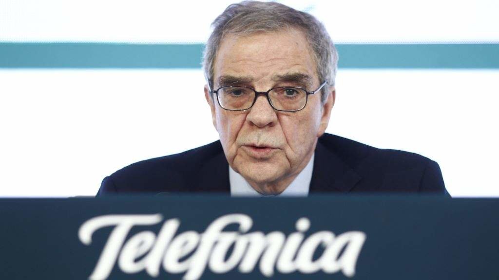 César Alierta presentando os resultados de Telefónica de 2016. (Foto: Eduardo Parra / Europa Press)