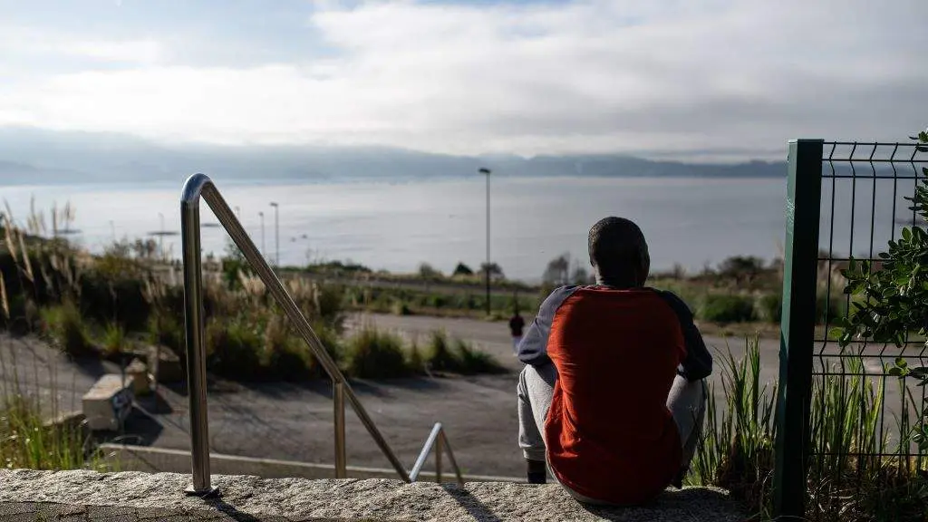 Un dos migrantes que estiveron hospedados en Sanxenxo a finais de 2023. (Foto: Elena Fern&aacute;ndez / Europa Press)