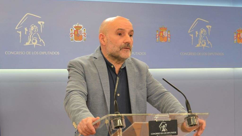 O deputado do BNG no Congreso español, Néstor Rego, esta terza feira. (Foto: Nós Diario)
