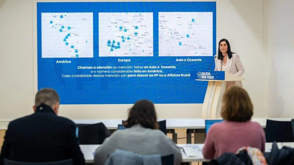A secretaria xeral do PP na Galiza, Paula Prado, esta cuarta feira. (Foto: N&oacute;s Diario)