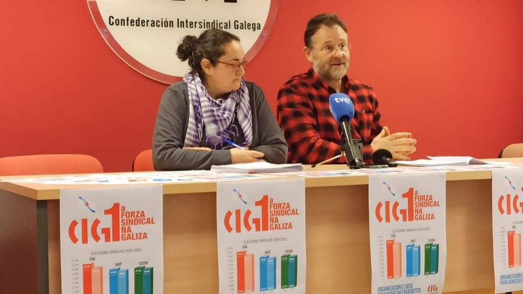 Rolda de prensa de Susana Méndez e Paulo Carril, hoxe. (Foto: Europa Press)