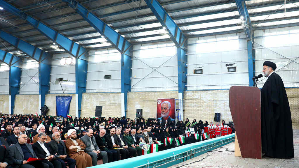 O presidente de Irán, Ebrahim Raisi, nunha intervención hoxe. (Foto: Mohammad Javad Ostad / DPA)