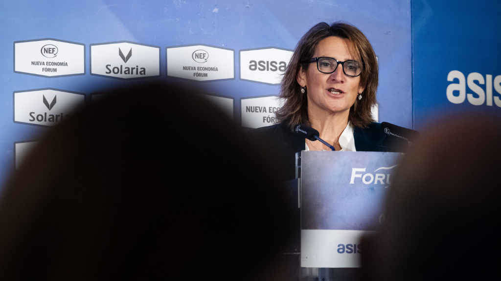 A vicepresidenta terceira e ministra de Reto Demográfico do Estado español, Teresa Ribera. (Foto: Carlos Luján / Europa Press)