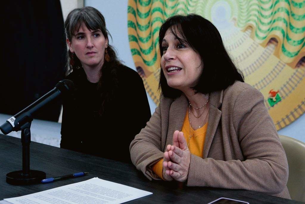 Aitana Cuétara e Natividade González na presentación da segunda dición das Residencias Mariñán.