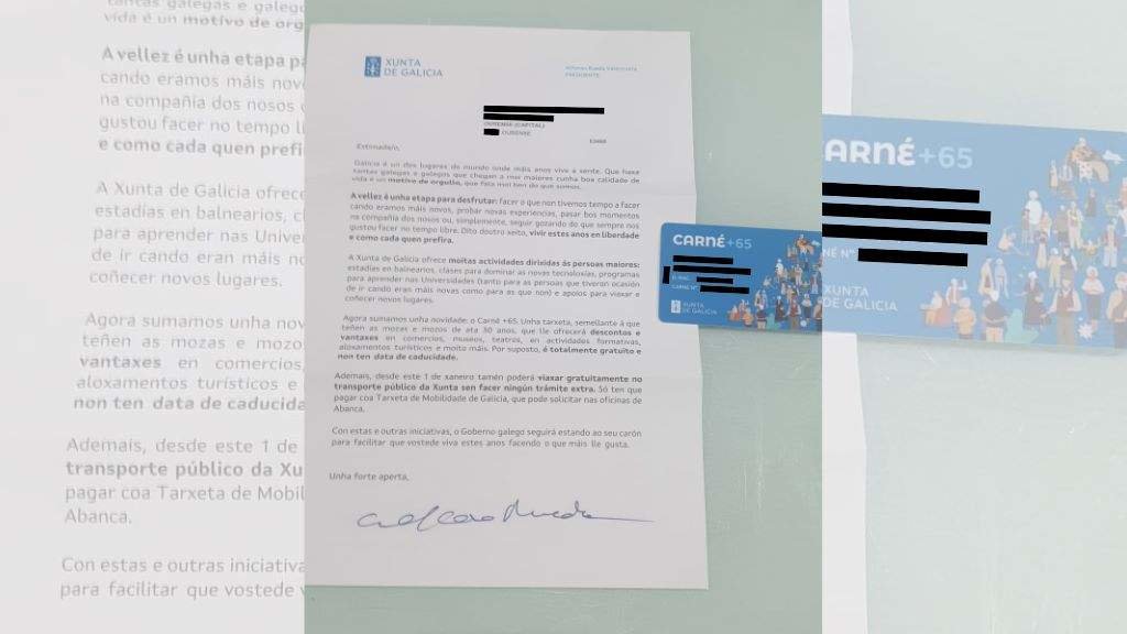 A carta asinada por Alfonso Rueda e dirixida ás persoas maiores. (Foto: Nós Diario)