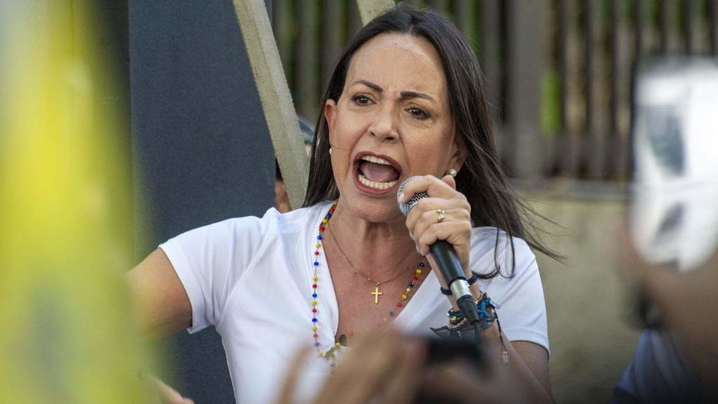 María Corina Machado, líder da oposición venezolana. (Foto: Europa Press / Jimmy Villalta).