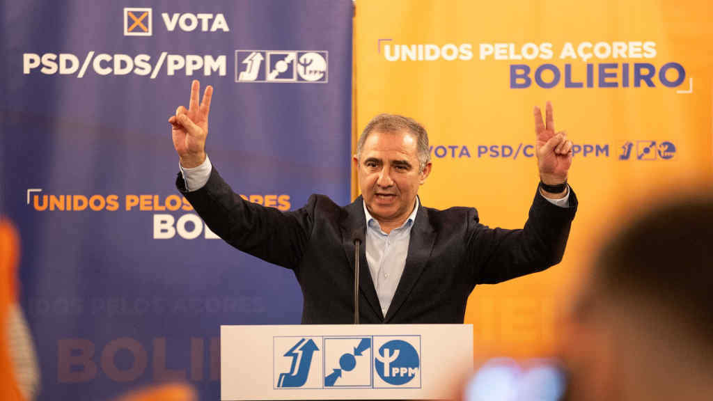 O presidente dos Azores, José Manuel Bolieiro, gañador dos comicios. (Foto: PSD)