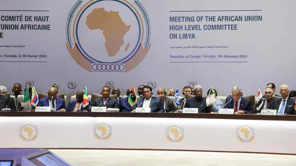 Reunión do Comité de Alto Nivel da UA sobre Libia a segunda feira na República do Congo. (Foto: Oficina da Presidencia de Libia / Europa Press / Contacto)