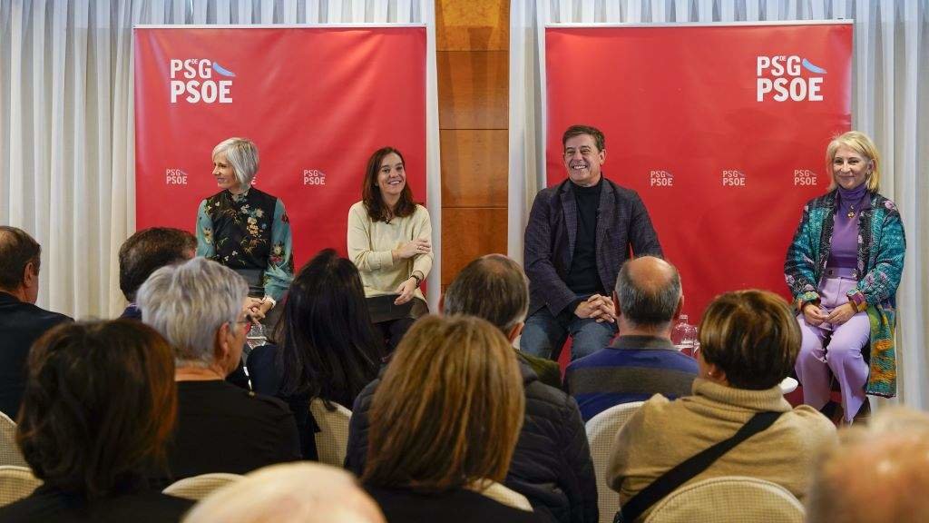 Acto do PSdeG na Coruña esta quinta feira. (Foto: Europa Press)