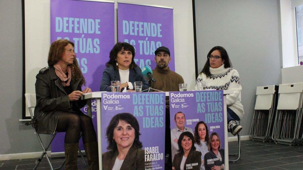 Presentación do programa de Podemos para as eleccións galegas do 18-F, esta sexta feira, na Coruña. (Foto: Nós Diario)