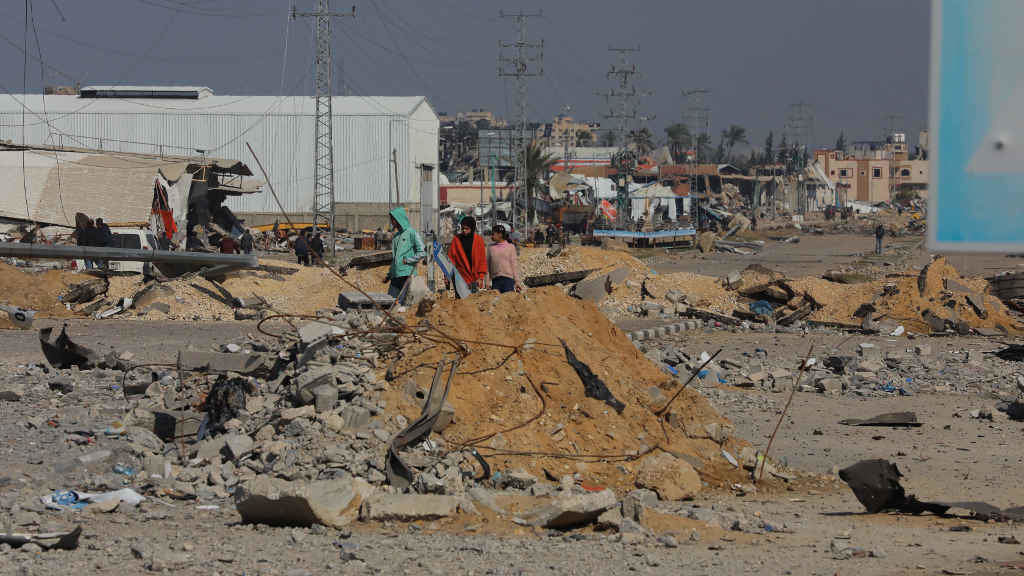 Área destruída polos ataques israelís en Gaza. (Foto: Omar Ashtawy / Zuma Press / ContactoPhoto)
