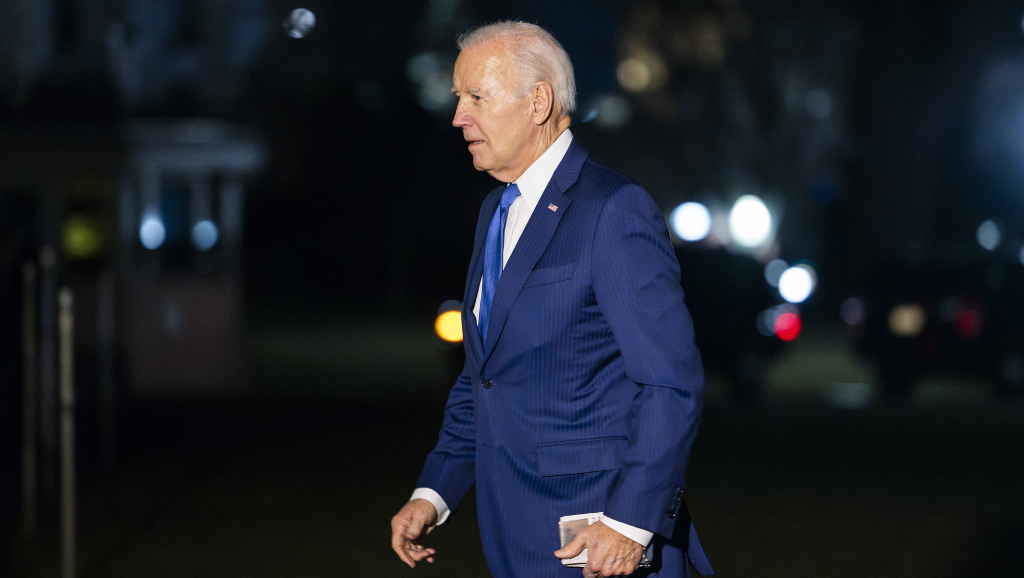 O presidente estadounidense Joe Biden regresando á Casa Branca, en Washington, a cuarta feira. (Foto: Jim LoScalzo / Europa Press)
