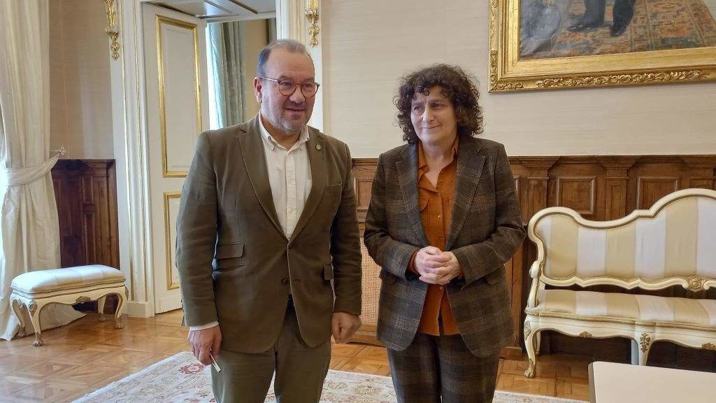 Antonio López e Goretti Sanmartín, esta cuarta feira. (Foto: Nós Diario)